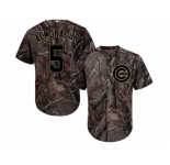 Youth Chicago Cubs #5 Albert Almora Jr. Camo Realtree Collection Cool Base Stitched MLB Jersey