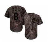 Youth Chicago Cubs #8 Andre Dawson Camo Realtree Collection Cool Base Stitched MLB Jersey