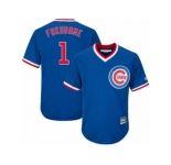 Youth Majestic Chicago Cubs #1 Kosuke Fukudome Authentic Royal Blue Cooperstown Cool Base MLB Jersey
