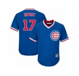 Youth Majestic Chicago Cubs #17 Kris Bryant Authentic Royal Blue Cooperstown Cool Base MLB Jersey