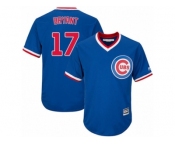 Youth Majestic Chicago Cubs #17 Kris Bryant Authentic Royal Blue Cooperstown Cool Base MLB Jersey