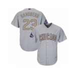Youth Majestic Chicago Cubs #23 Ryne Sandberg Authentic Gray 2017 Gold Champion Cool Base MLB Jersey