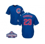 Youth Majestic Chicago Cubs #23 Ryne Sandberg Authentic Royal Blue Alternate 2016 World Series Champions Cool Base MLB Jersey