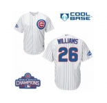 Youth Majestic Chicago Cubs #26 Billy Williams Authentic White Home 2016 World Series Champions Cool Base MLB Jersey