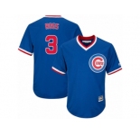 Youth Majestic Chicago Cubs #3 David Ross Authentic Royal Blue Cooperstown Cool Base MLB Jersey