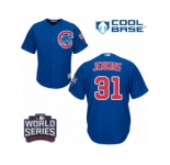 Youth Majestic Chicago Cubs #31 Fergie Jenkins Authentic Royal Blue Alternate 2016 World Series Bound Cool Base MLB Jersey