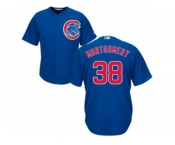 Youth Majestic Chicago Cubs #38 Mike Montgomery Authentic Royal Blue Alternate Cool Base MLB Jersey