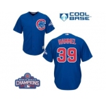 Youth Majestic Chicago Cubs #39 Jason Hammel Authentic Royal Blue Alternate 2016 World Series Champions Cool Base MLB Jersey
