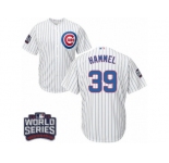Youth Majestic Chicago Cubs #39 Jason Hammel Authentic White Home 2016 World Series Bound Cool Base MLB Jersey