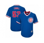 Youth Majestic Chicago Cubs #53 Trevor Cahill Authentic Royal Blue Cooperstown Cool Base MLB Jersey