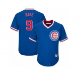 Youth Majestic Chicago Cubs #9 Javier Baez Authentic Royal Blue Cooperstown Cool Base MLB Jersey