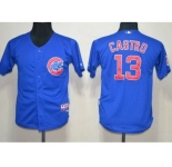 youth mlb chicago cubs #13 starlin castro blue