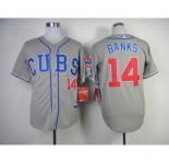 youth mlb jerseys chicago cubs #14 banks grey[2014 new]