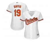Women's Baltimore Orioles #19 Chris Davis Majestic White Home Cool Base Jersey