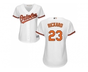 Women's Baltimore Orioles #23 Joey Rickard White Home Stitched MLB Jersey