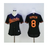 Women's Baltimore Orioles #8 Cal Ripken Majestic Black Cool Base Player Jersey