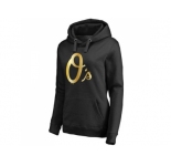 Women's Baltimore Orioles Gold Collection Pullover Hoodie Black