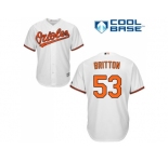 Youth Baltimore Orioles #53 Zach Britton White Cool Base Stitched MLB Jersey
