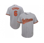 Youth Baltimore Orioles #6 Jonathan Schoop Grey Cool Base Stitched MLB Jersey