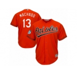 Youth Majestic Baltimore Orioles #13 Manny Machado Authentic Orange 2017 Spring Training Cool Base MLB Jersey