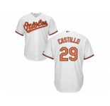 Youth Majestic Baltimore Orioles #29 Welington Castillo Authentic White Home Cool Base MLB Jersey
