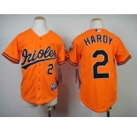 youth mlb jerseys baltimore orioles #2 hardy orange