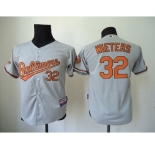 youth mlb jerseys baltimore orioles #32 wieters grey
