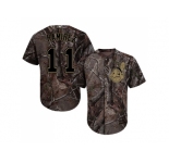 Youth Cleveland Indians #11 Jose Ramirez Camo Realtree Collection Cool Base Stitched MLB Jersey