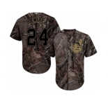Youth Cleveland Indians #24 Manny Ramirez Camo Realtree Collection Cool Base Stitched MLB Jersey