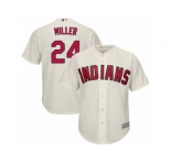 Youth Majestic Cleveland Indians #24 Andrew Miller Authentic Cream Alternate 2 Cool Base MLB Jersey
