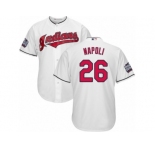 Youth Majestic Cleveland Indians #26 Mike Napoli Authentic White Home 2016 World Series Bound Cool Base MLB Jersey