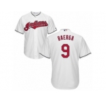 Youth Majestic Cleveland Indians #9 Carlos Baerga Authentic White Home Cool Base MLB Jerse