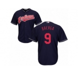 Youth Majestic Cleveland Indians #9 Carlos Baerga Replica Navy Blue Alternate 1 Cool Base MLB Jersey