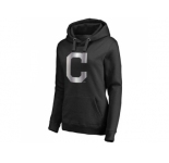 Women's Cleveland Indians Platinum Collection Pullover Hoodie Black