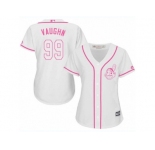 Women's Majestic Cleveland Indians #99 Ricky Vaughn Authentic White Fashion Cool Base MLB Jersey