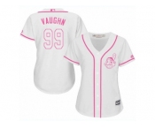 Women's Majestic Cleveland Indians #99 Ricky Vaughn Authentic White Fashion Cool Base MLB Jersey