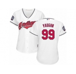 Women's Majestic Cleveland Indians #99 Ricky Vaughn Authentic White Home 2016 World Series Bound Cool Base MLB Jersey