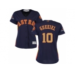 Women Houston Astros #10 Yuli Gurriel Navy 2018 Gold Program Cool Base Stitched Baseball Jersey
