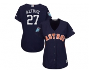 Women Houston Astros #27 Jose Altuve Majestic Navy 2018 Spring Training Cool Base Player Jersey