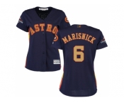Women Houston Astros #6 Jake Marisnick Navy 2018 Gold Program Cool Base Stitched Baseball Jersey