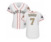 Women Houston Astros #7 Craig Biggio White 2018 Gold Program Cool Base Stitched Baseball jersey