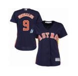 Women Majestic Houston Astros #9 Marwin Gonzalez Replica Navy Blue Alternate Cool Base MLB Jersey