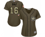 Women's Houston Astros #16 Aledmys Diaz Authentic Green Salute to Service Baseball Jersey