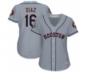 Women's Houston Astros #16 Aledmys Diaz Authentic Grey Road Cool Base 2019 World Series Bound Baseball Jersey