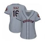 Women's Houston Astros #16 Aledmys Diaz Authentic Grey Road Cool Base Baseball Jersey