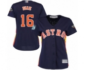 Women's Houston Astros #16 Aledmys Diaz Authentic Navy Blue Alternate Cool Base 2019 World Series Bound Baseball Jersey