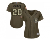 Women's Houston Astros #20 Preston Tucker Green Salute to Service Stitched MLB Jersey