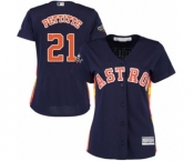 Women's Houston Astros #21 Andy Pettitte Authentic Navy Blue Alternate Cool Base 2019 World Series Bound Baseball Jersey