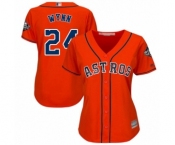 Women's Houston Astros #24 Jimmy Wynn Authentic Orange Alternate Cool Base 2019 World Series Bound Baseball Jersey