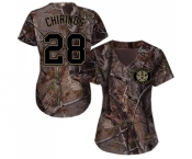 Women's Houston Astros #28 Robinson Chirinos Authentic Camo Realtree Collection Flex Base Baseball Jersey